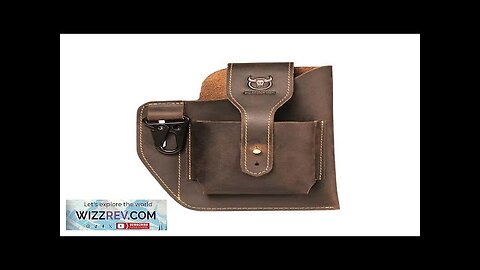 BULLCAPTAIN Genuine Leather Waist Bag for Men Belt Bag Packs 7inch Cell Review