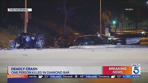 1 person killed in Diamond Bar crash that split car in half(