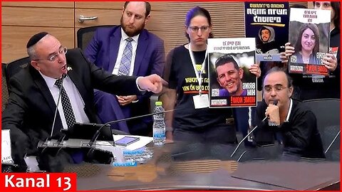 Tense scene as Israeli MP warns father of hostage held in Gaza over backing Netanyahu arrest warrant