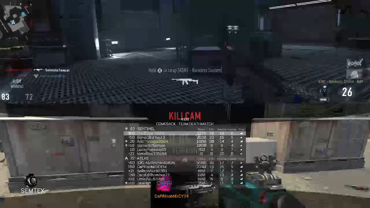 Sweating my butt off on call of duty while on split screen