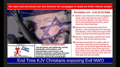 His naïve and delusional cult also believes the synagogue of satan are God’s chosen people