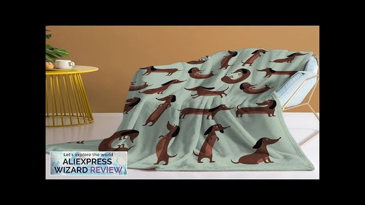 The Dachshund Pose Blanket Printed Throw Blanket Plush Fluffy Flannel Fleece Blanket Review