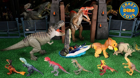 10 New Jurassic World Rebirth Dinosaur Toys Unboxed Phase 2 Power Devour Tyrannosaurus Rex Mattel 67