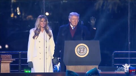 President Trump and First Lady Melania Trump attend the National Tree lighting ceremony
