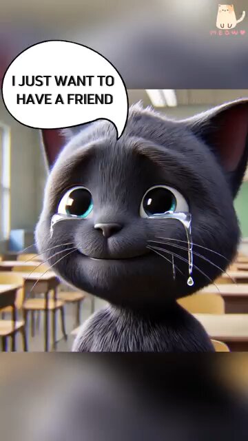 A black cat 😺 sad #shorts #rumble #trendind #new #aicat #catlover #lovecat