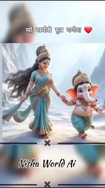 maa parvati aur ganesh #shorts #love #bhakti #ai #rumble