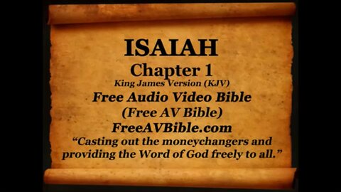 Isaiah KJV read along audio bible with piano worship music in the background