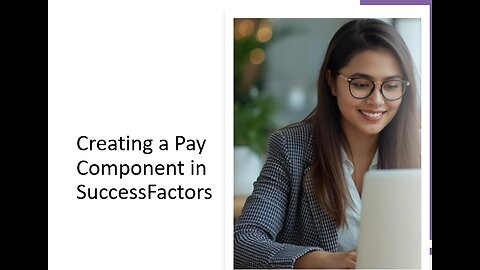 Creating a Pay Component in SuccessFactors