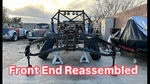 Freshly Painted Front End Goes Back on Frankenbuggy