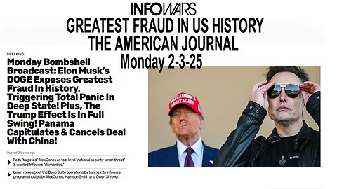 GREATEST FRAUD IN US HISTORY THE AMERICAN JOURNAL Monday 2-3-25