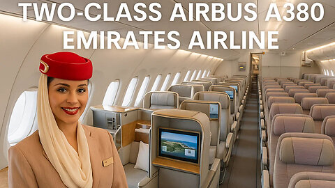 🛫 Emirates A380 Two-Class Tour ✨ Luxury Upper Deck Experience | Business Class & Lounge 🛋️💼