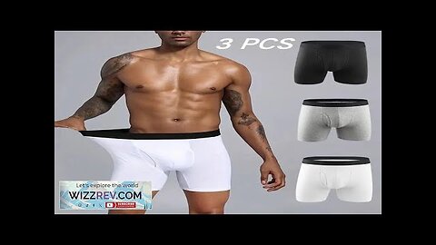 Men's 3-Pack Cotton Boxer Briefs with Comfortable Flex Waistband Breathable Solid Color Review