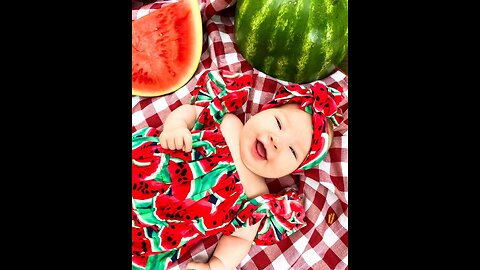 Cute babies rxns to watermelons.....