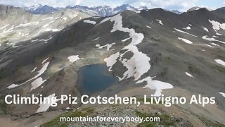 Climbing Piz Cotschen, Livigno Alps