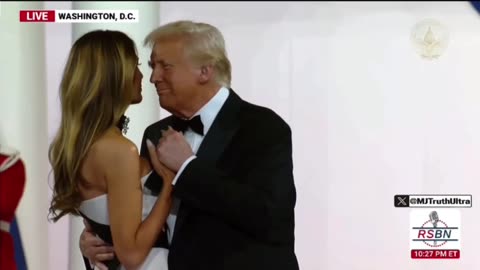 President & Melanie Trump Dance at the Commander-in-Chief Inaugural Ball