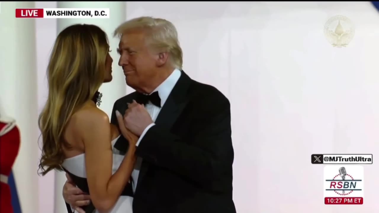 President & Melanie Trump Dance at the Commander-in-Chief Inaugural Ball