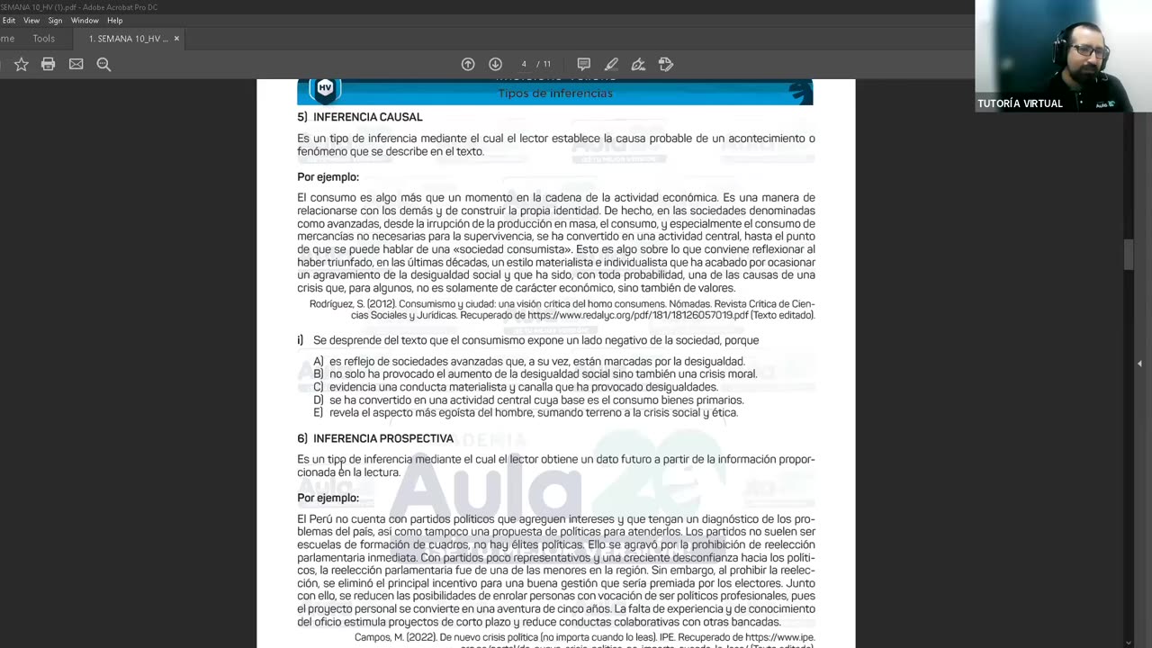 AULA 20 REGULAR 2025 - 1 | Semana 10 | RV