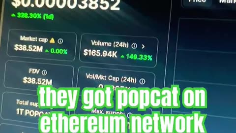 popcat (erc) crypto coin price prediction #fyp