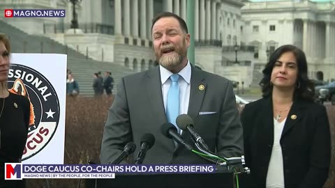 «Happy DOGE Day» Press Briefing by DOGE Caucus Co-Chairs at US Capitol (Feb 25, 2025) [LIVE]