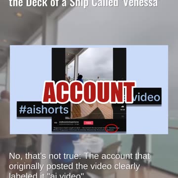 Fact Check: FAKE Video Shows Pacific Ocean 'Rogue Wave' Hitting the Deck of a Ship Called 'Venessa'