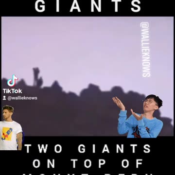 Two giants on the top of a mountain in Peru