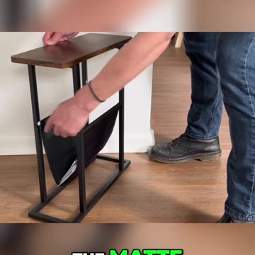 Stylish Rustic Magazine Table, Perfect for Small Spaces, Yusong Narrow Slim Magazine Mail Table