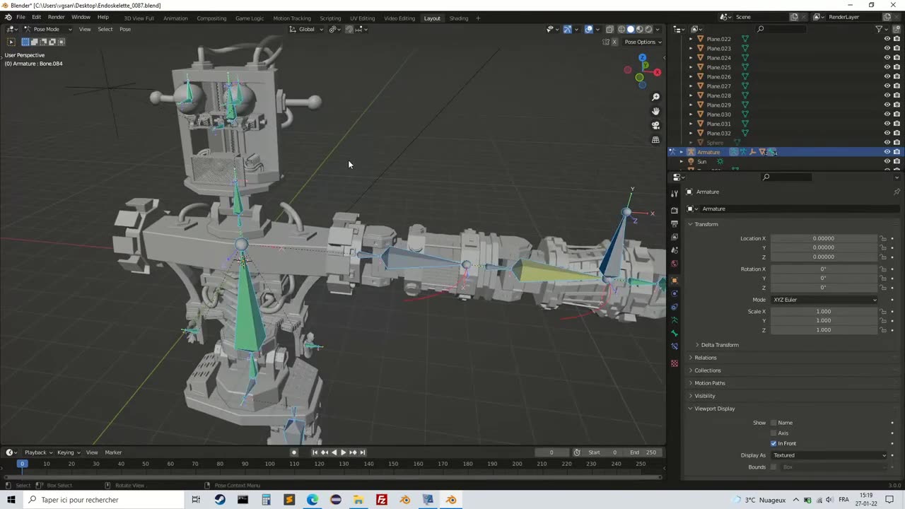 Endosquelette M1 Armature