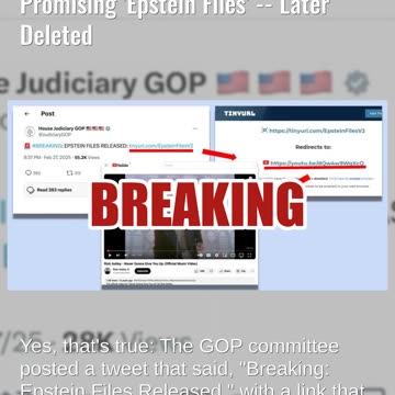 Fact Check: House Judiciary GOP DID Link To A 'Rickroll' In Tweet Promising 'Epstein Files'