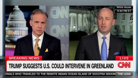 Jake Tapper Badgers Stephen Miller About Supposed Military Invasion Of Greenland
