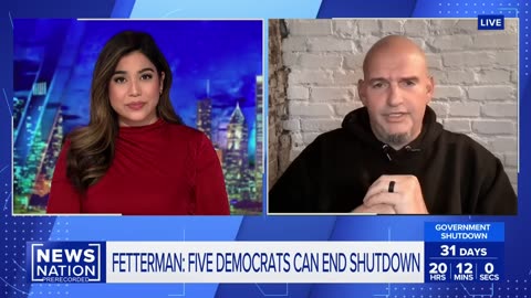 Country over party : Sen. Fetterman calls for reopening government