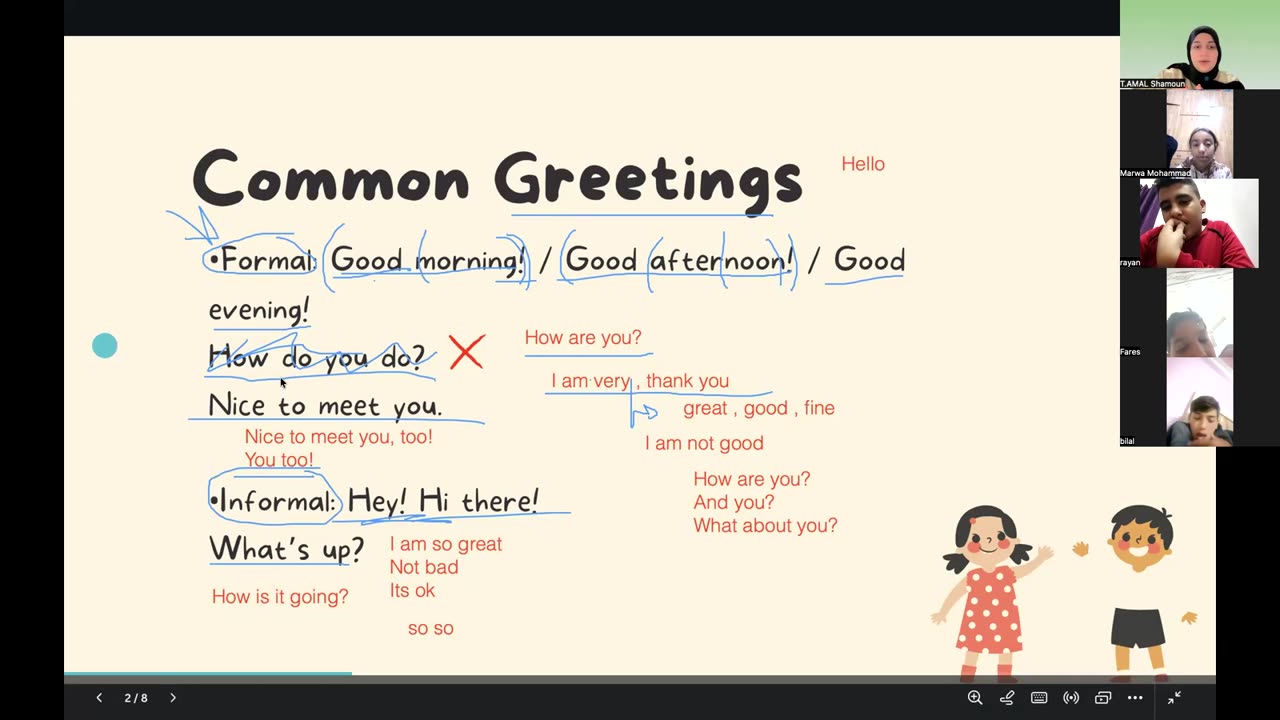 Greetings and Farewells Class (2)