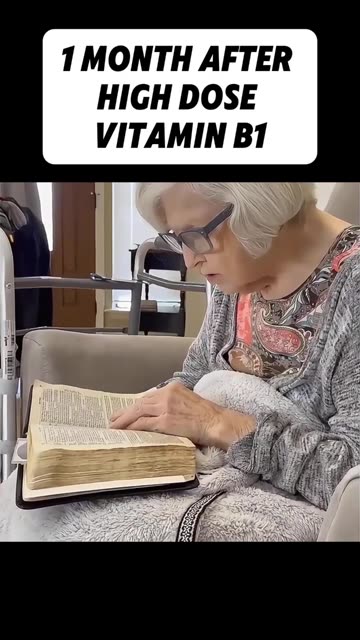 Dementia patient, 84 years, before and after 1 month high-dose Thiamine B1