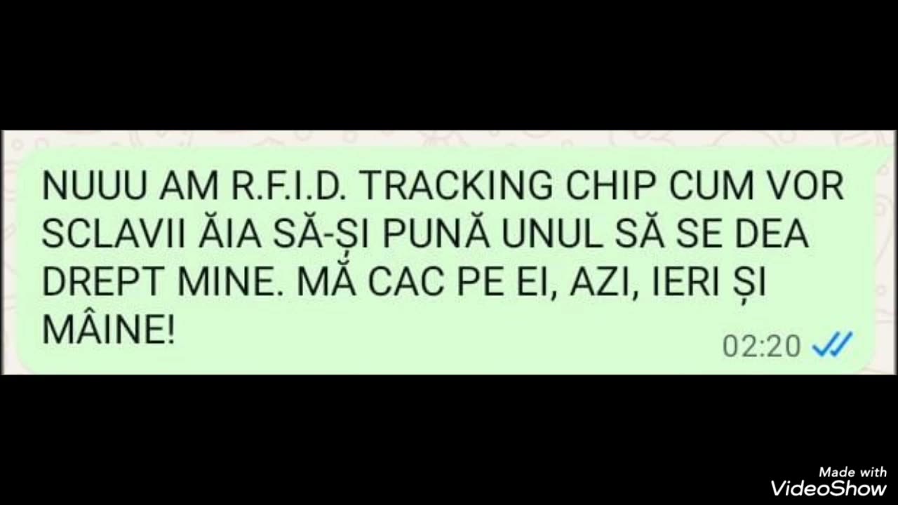 Nu am R.F.I.D. tracking chip și nu-mi pun! Don't have one, don't want one!