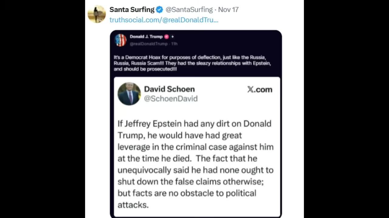 Santa Surfing 11/18/2025 - Saudi Prince at WH! House Votes Passed Epstein Files - HR 4405