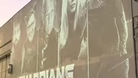 A display in LA reads, 'GOP： Guardians of Pedophiles!