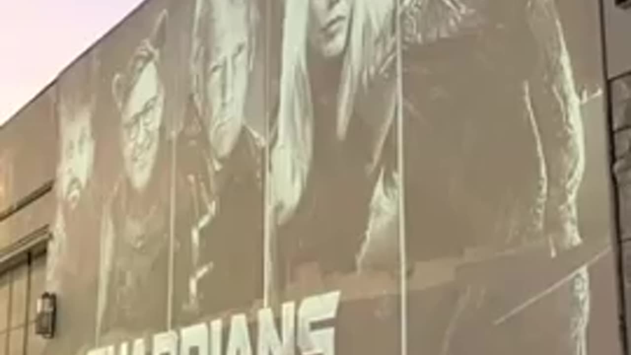 A display in LA reads, 'GOP： Guardians of Pedophiles!