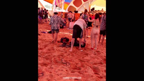 Nice thong brunette dancing