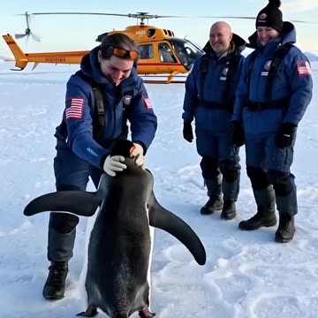 The rescue wave team successfully rescued an injured Penguin 🐧🫠