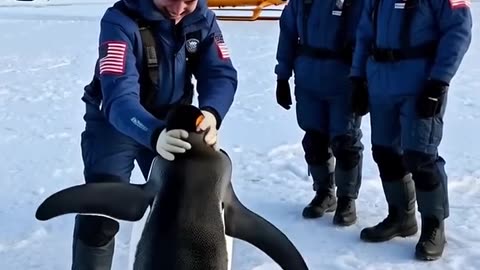 The rescue wave team successfully rescued an injured Penguin 🐧🫠