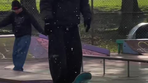 😂🛹 Snow Sesh Shredding! Epic Winter Skate Clip | SkateNation