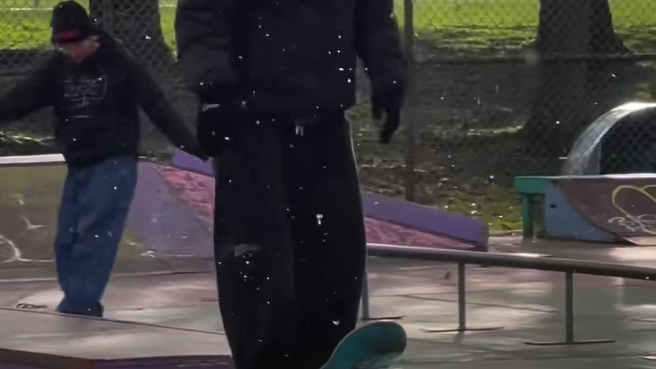 😂🛹 Snow Sesh Shredding! Epic Winter Skate Clip | SkateNation