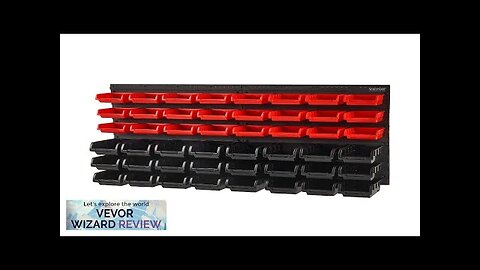 VEVOR Wall Mounted Storage Bins 48-Bin Parts Rack Organizer Garage Plastic Shop Review