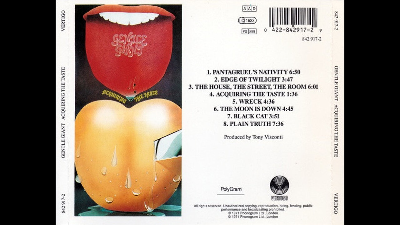 1971 - Gentle Giant - Acquiring The Taste [FULL ALBUM]