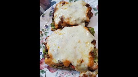 Cheesy Avocado Ground Chicken Toaste