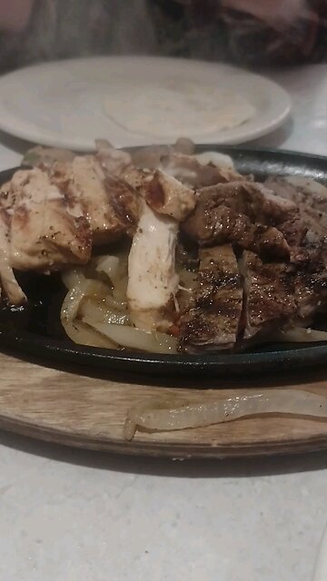 Grilled steak and chicken from Chuy's in Little Rock