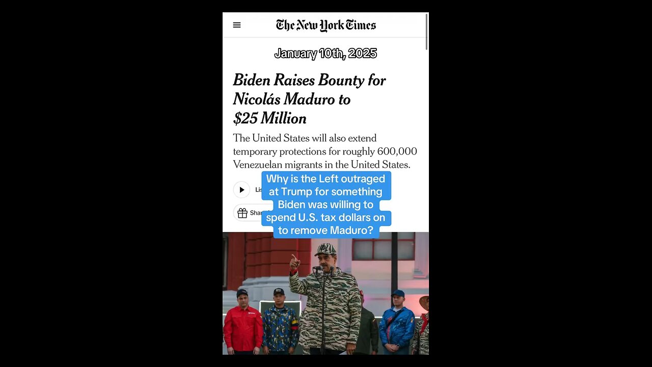 Biden’s bounty on Maduro