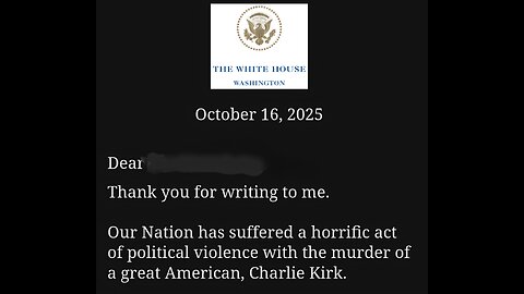 My response to the white house STAFFERS