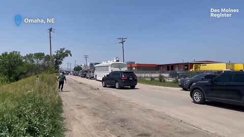 Omaha protest attempts to stop ICE raid at Nebraska meat processing plant