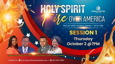 LIVE!🔥HOLY SPIRIT FIRE OVER AMERICA - SESSION 1 | APOSTLE AROME OSAYI