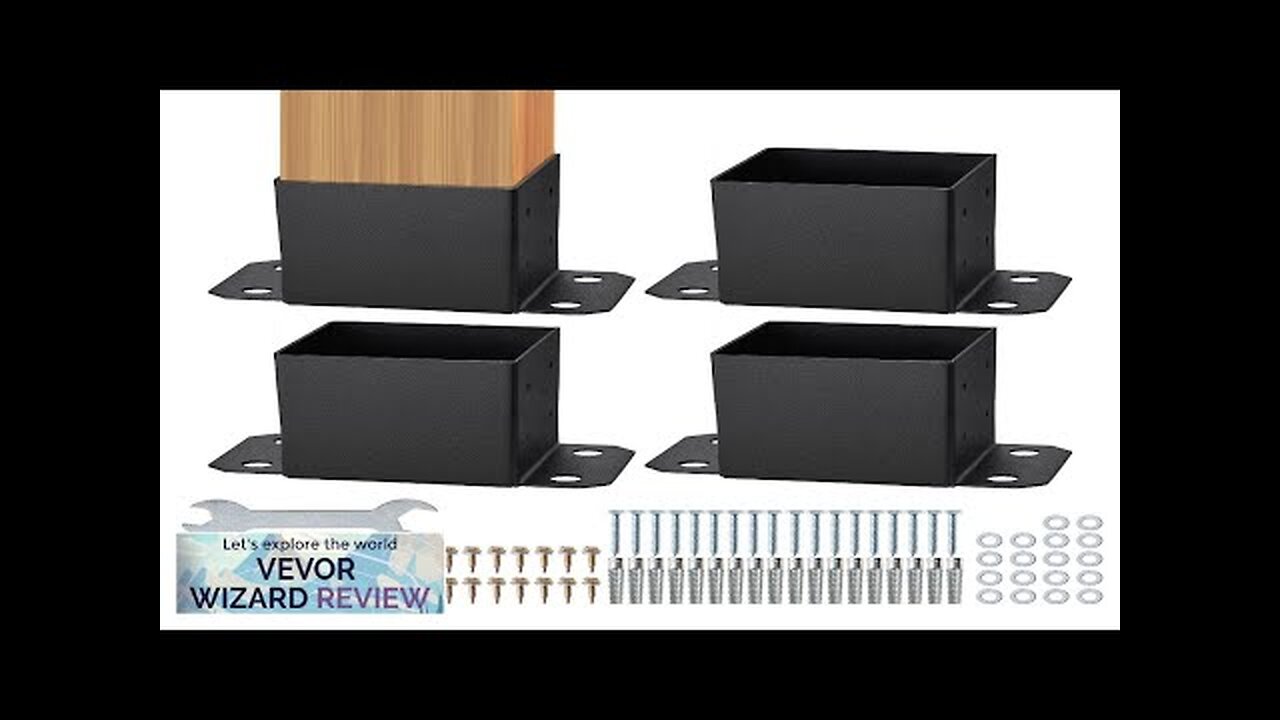 VEVOR 6x6 Post Base 4 Pcs Inner Size 5.6"x5.6" Post Base Brackets Review